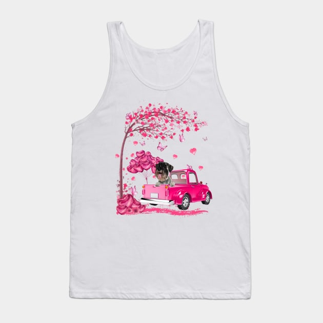 Valentine's Day Love Pickup Truck Standard Schnauzer Tank Top by SuperMama1650